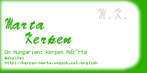 marta kerpen business card